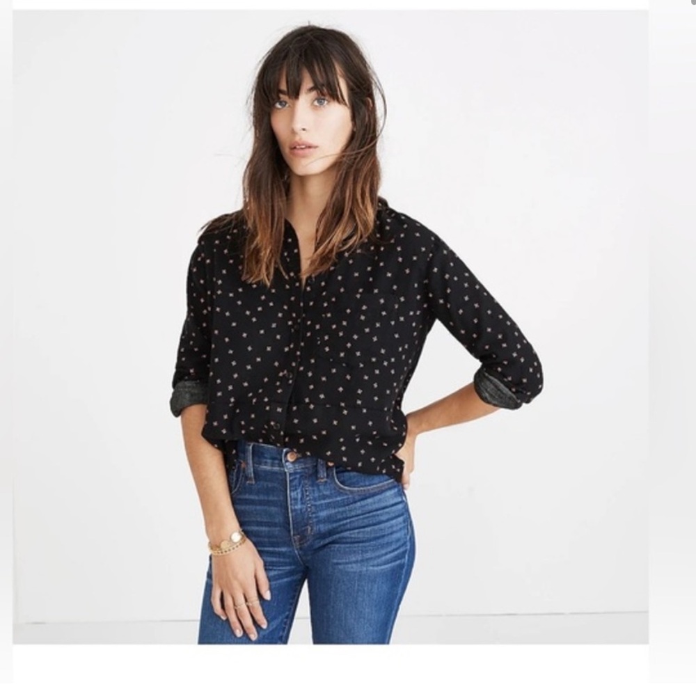 Madewell Oversized Ex-Boyfriend Button Down (Mini Floral Design)